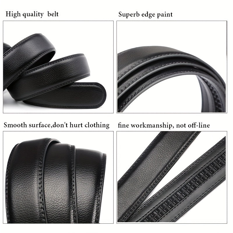 Men's fashion automatic buckle belt, business Men's PU belt, ideal choice for gifts