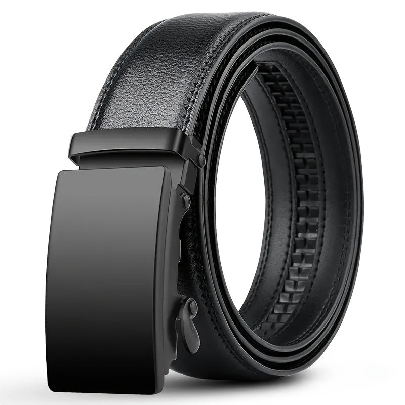 Men's fashion automatic buckle belt, business Men's PU belt, ideal choice for gifts
