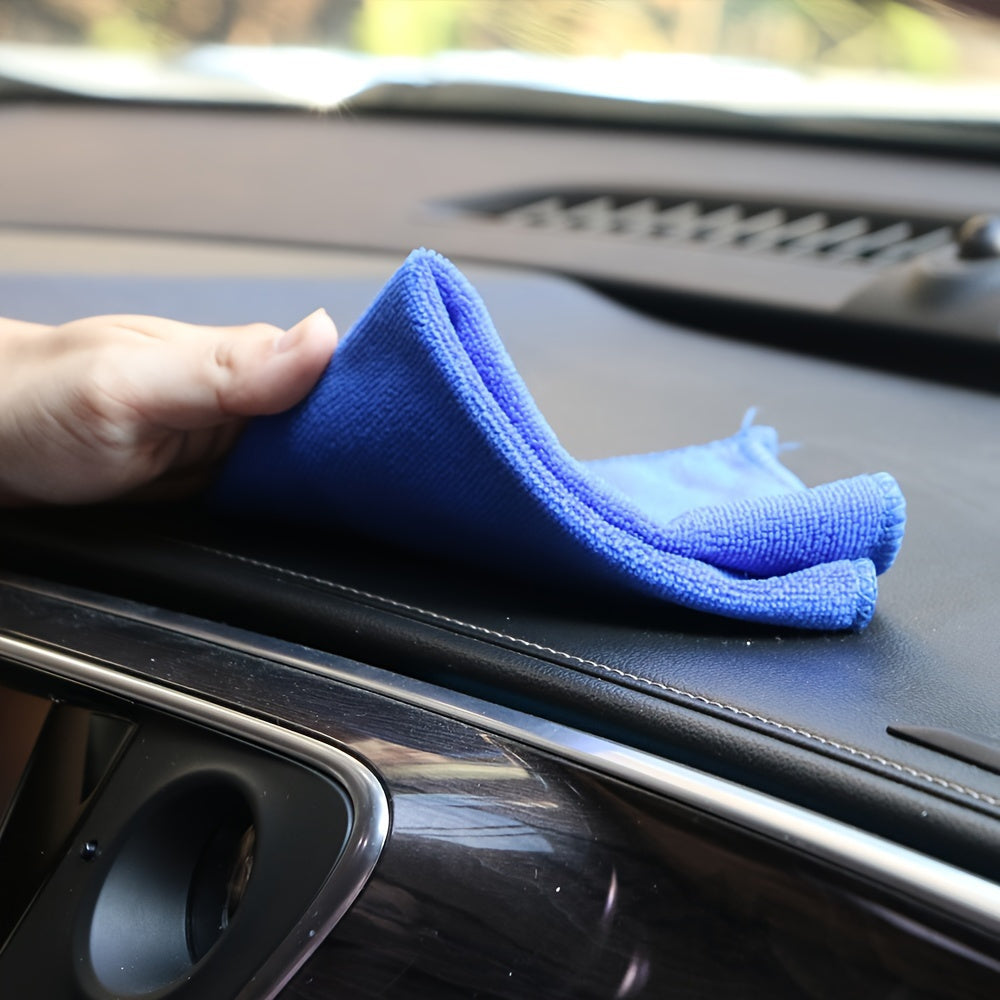 10pcs of Ultra Soft Microfiber Towels - Super Absorbent, Suitable for Car Cleaning, Detail Maintenance, And Home Cleaning (Blue), Used for Car Washing, Drying, And Care