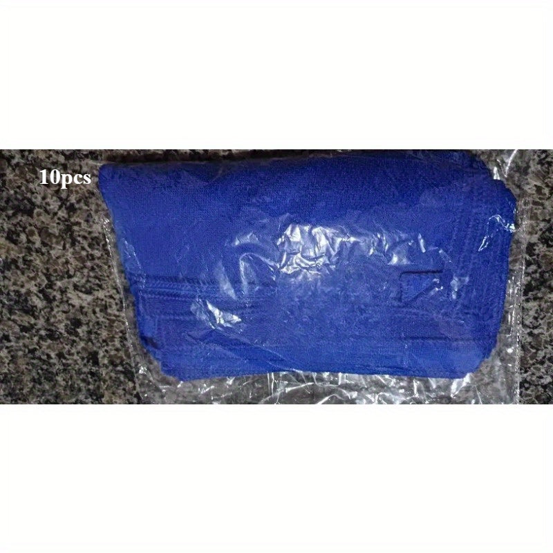 10pcs of Ultra Soft Microfiber Towels - Super Absorbent, Suitable for Car Cleaning, Detail Maintenance, And Home Cleaning (Blue), Used for Car Washing, Drying, And Care
