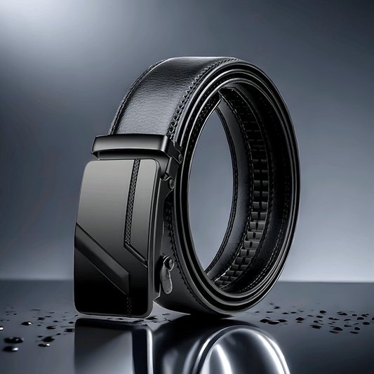 Men's fashion automatic buckle belt, business Men's PU belt, ideal choice for gifts